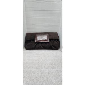 Ruth Saltz Brown Suede Clutch Purse. Box 5